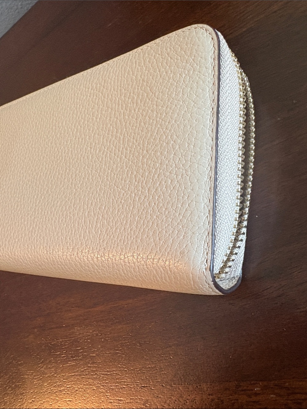 kate spade Cream and White Pebbled Leather Zip Wallet - Picture 15 of 17